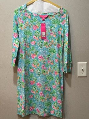 Disney x Lilly Pulitzer Coral, Aqua & Lime Floral Dress
